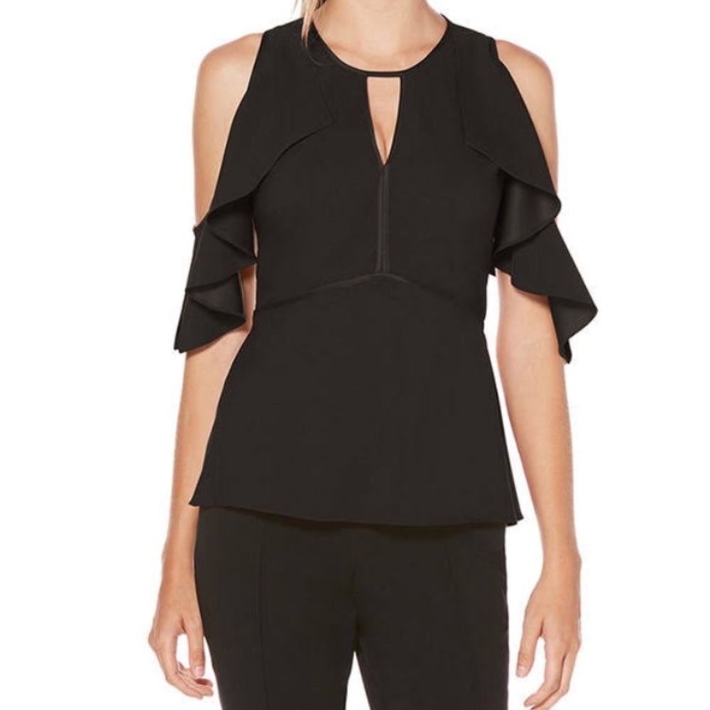 Laundry by Shelli Segal Cold Shoulder Drape Top